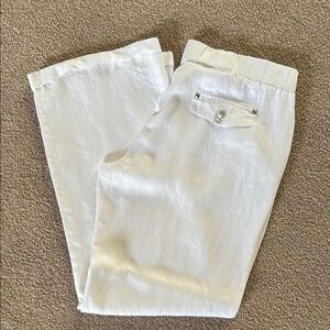 White Linen Pants BEBE